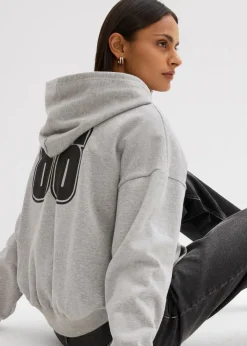 Chaqueta de chándal ancha con capucha de algodón orgánico puro