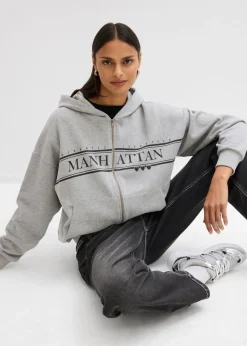 Chaqueta de chándal ancha con capucha de algodón orgánico puro