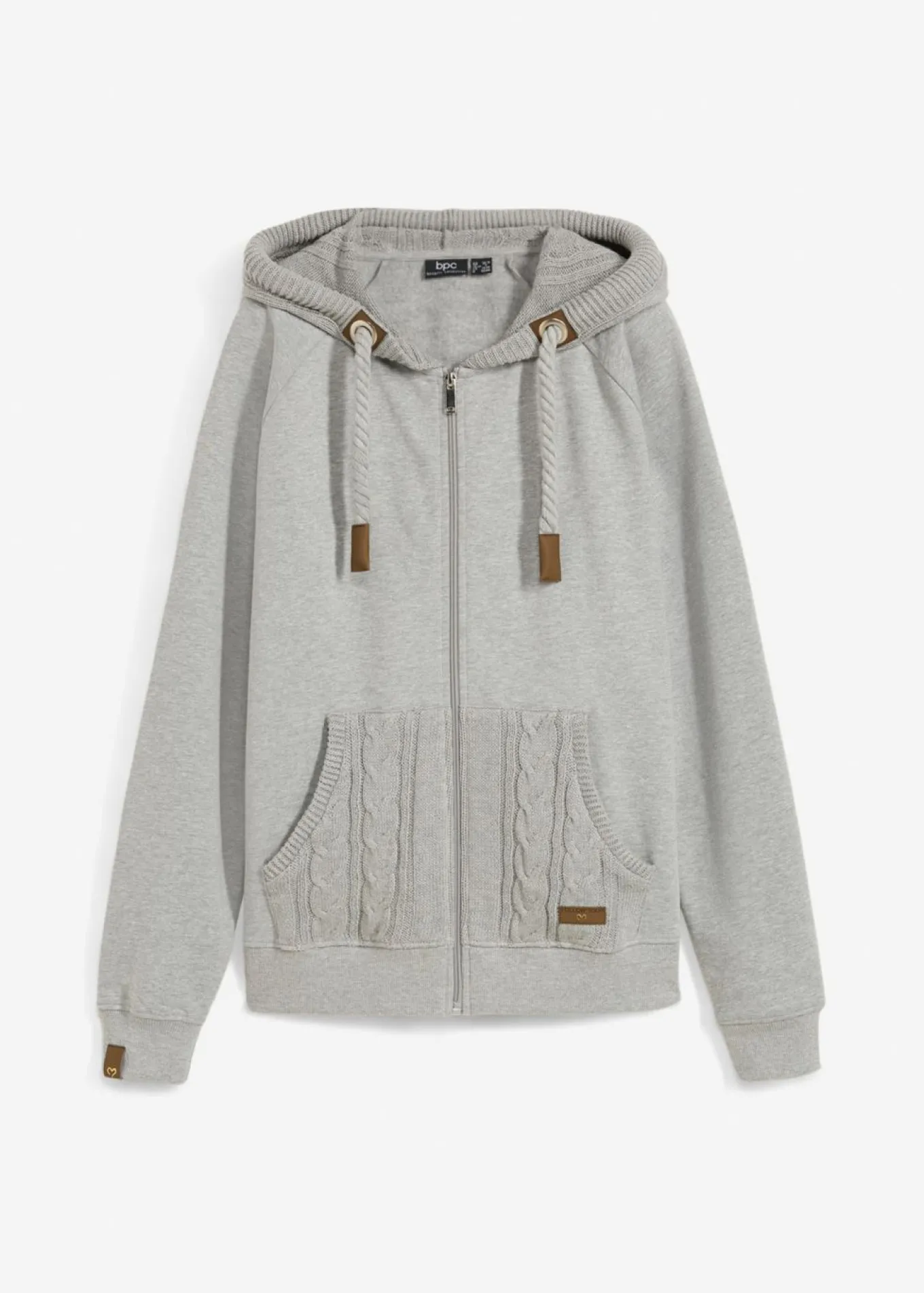 Chaqueta de chándal con capucha de punto y bolsillo