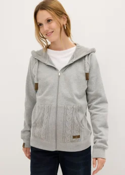 Chaqueta de chándal con capucha de punto y bolsillo