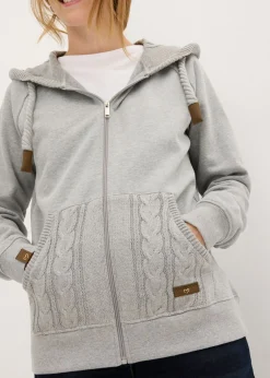Chaqueta de chándal con capucha de punto y bolsillo