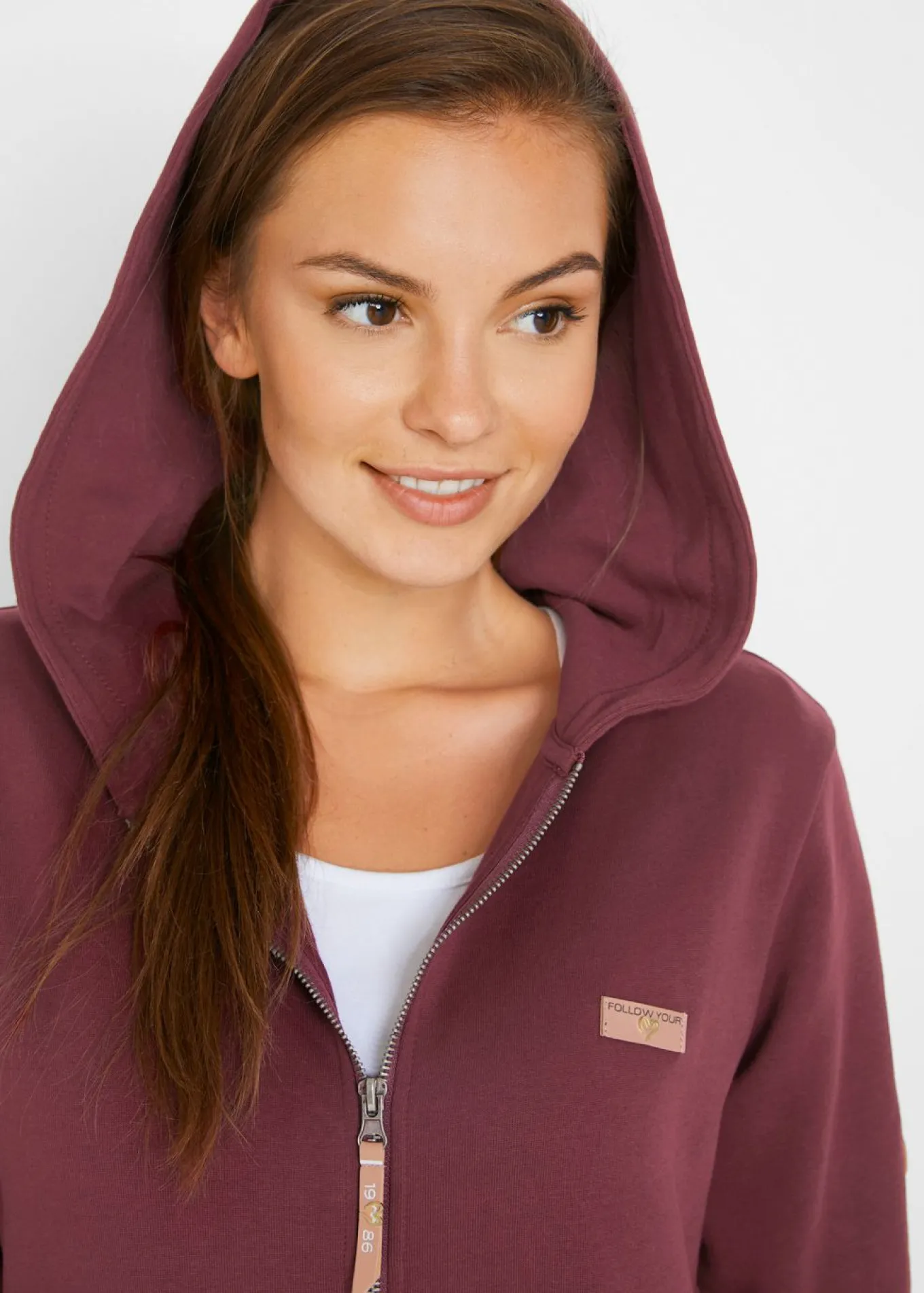 Chaqueta de chándal de algodón puro con capucha