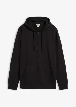 Chaqueta de chándal de algodón puro con capucha y corte holgado