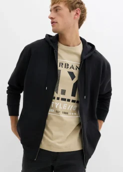 Chaqueta de chándal de algodón puro con capucha y corte holgado