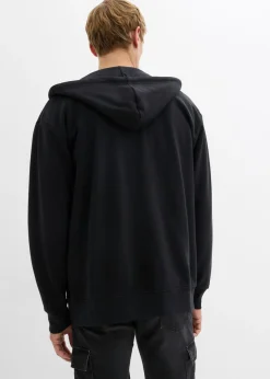 Chaqueta de chándal de algodón puro con capucha y corte holgado