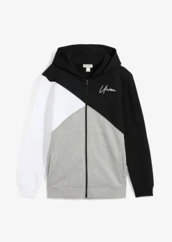 Chaqueta de chándal de algodón orgánico puro con capucha y corte holgado