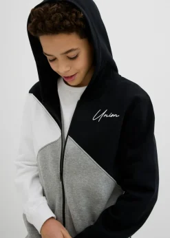 Chaqueta de chándal de algodón orgánico puro con capucha y corte holgado