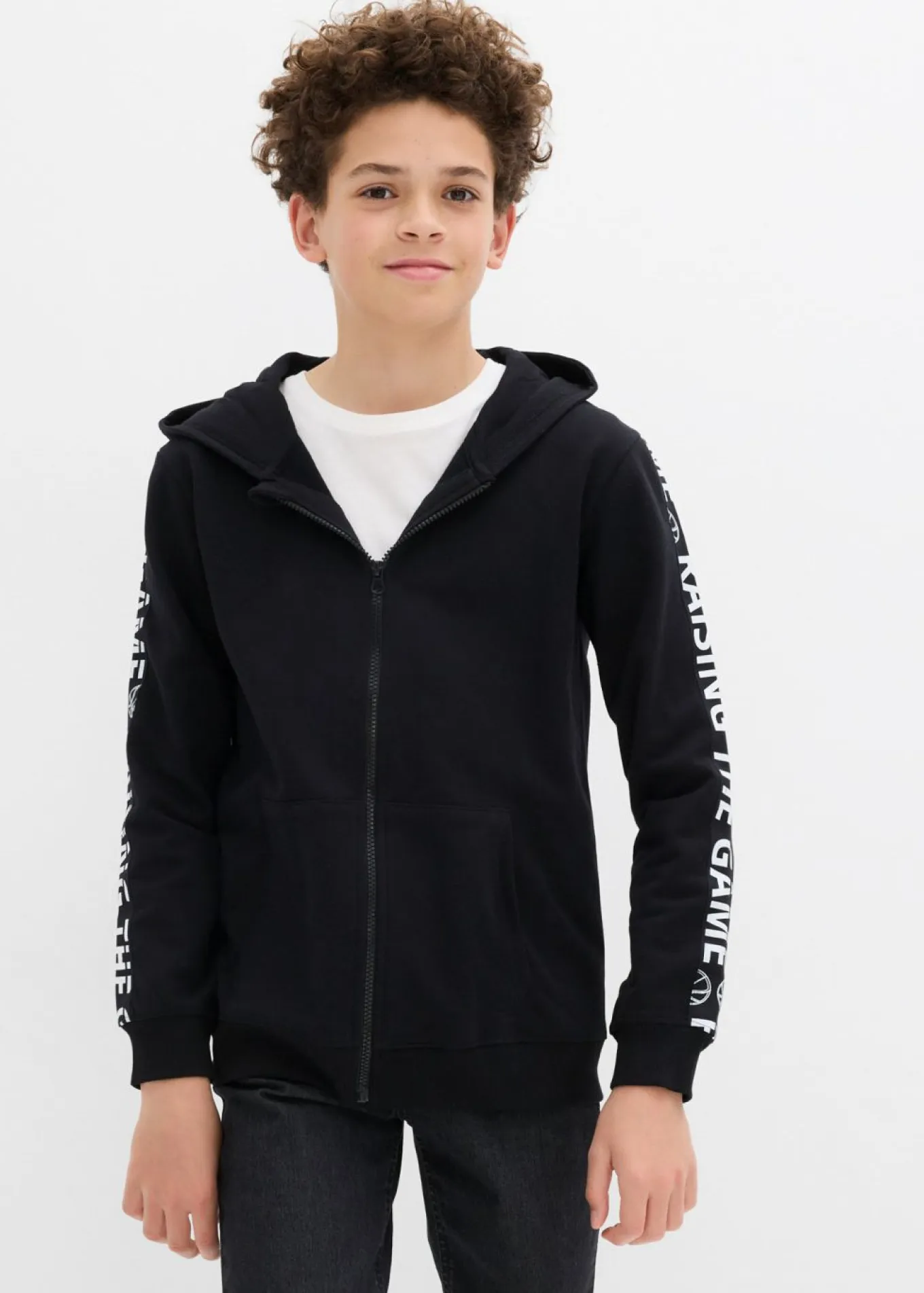 Chaqueta de chándal de algodón orgánico con capucha