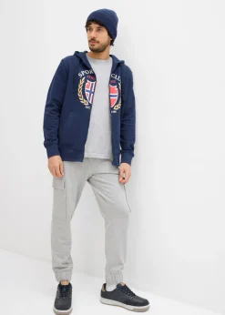 Chaqueta de chándal de algodón puro con capucha