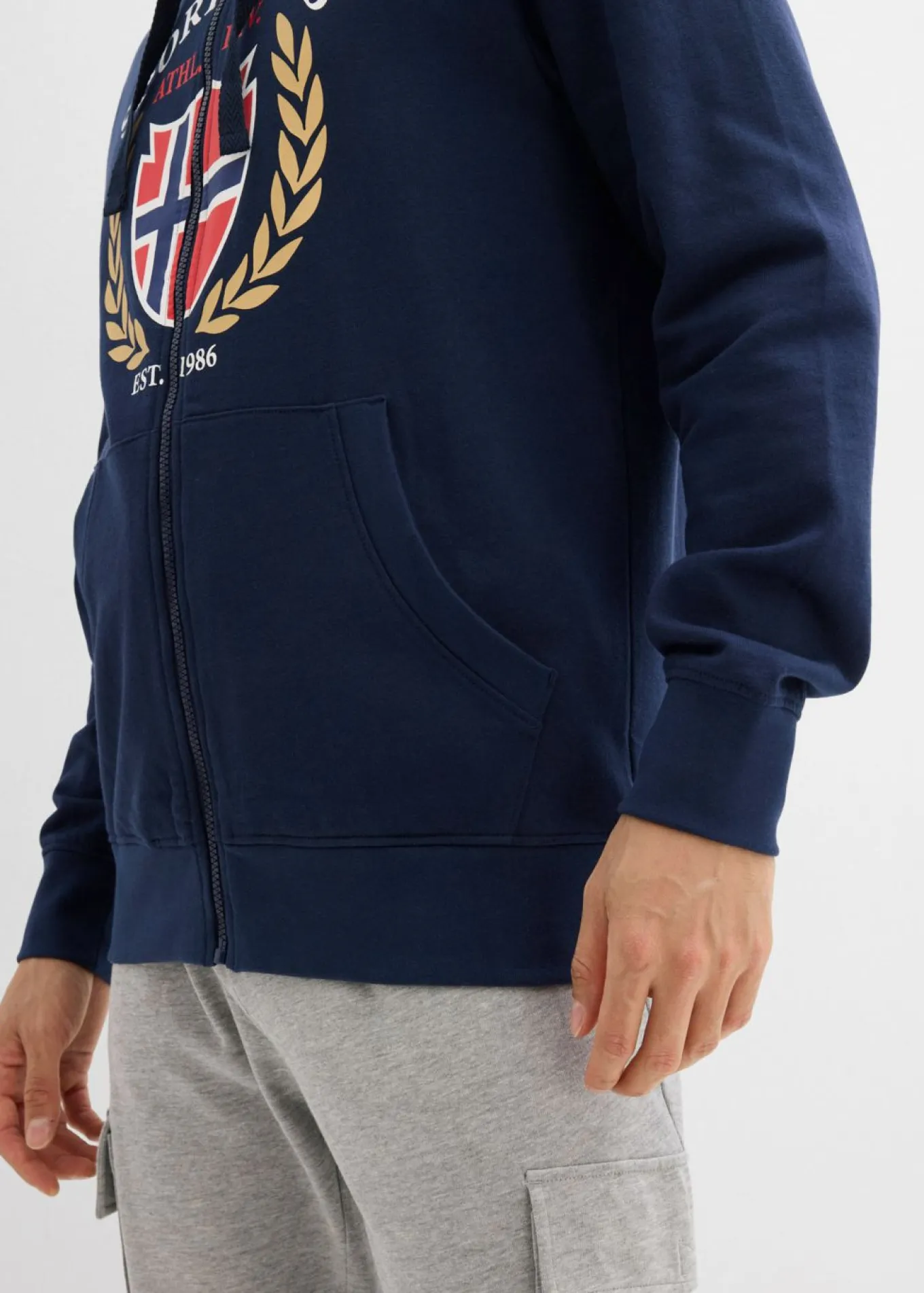 Chaqueta de chándal de algodón puro con capucha