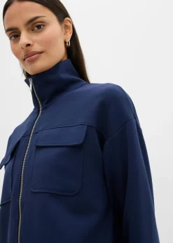 Chaqueta de chándal de mezcla de viscosa ligeramente brillante