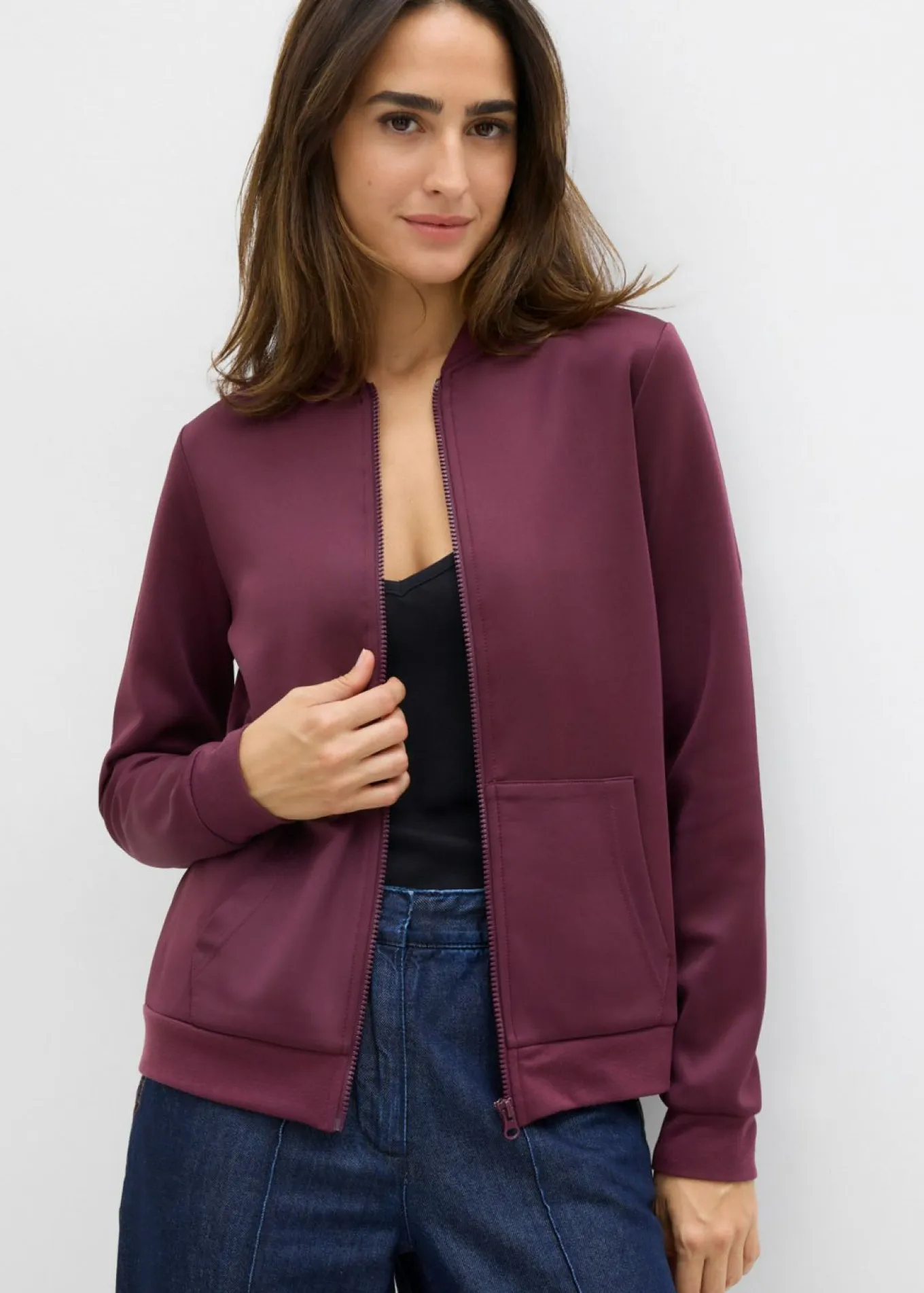 Chaqueta de chándal de neopreno con cremallera