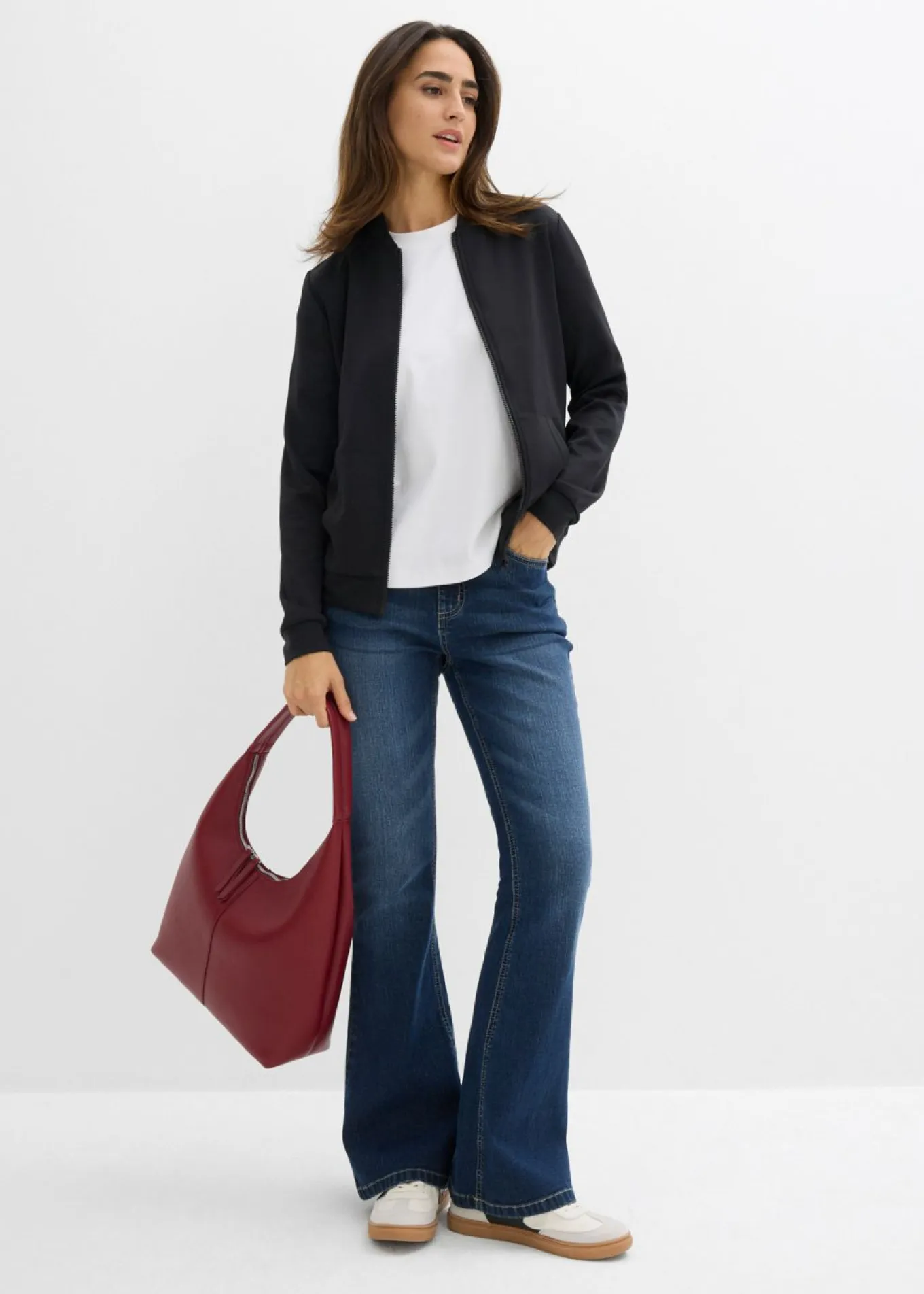 Chaqueta de chándal de neopreno con cremallera