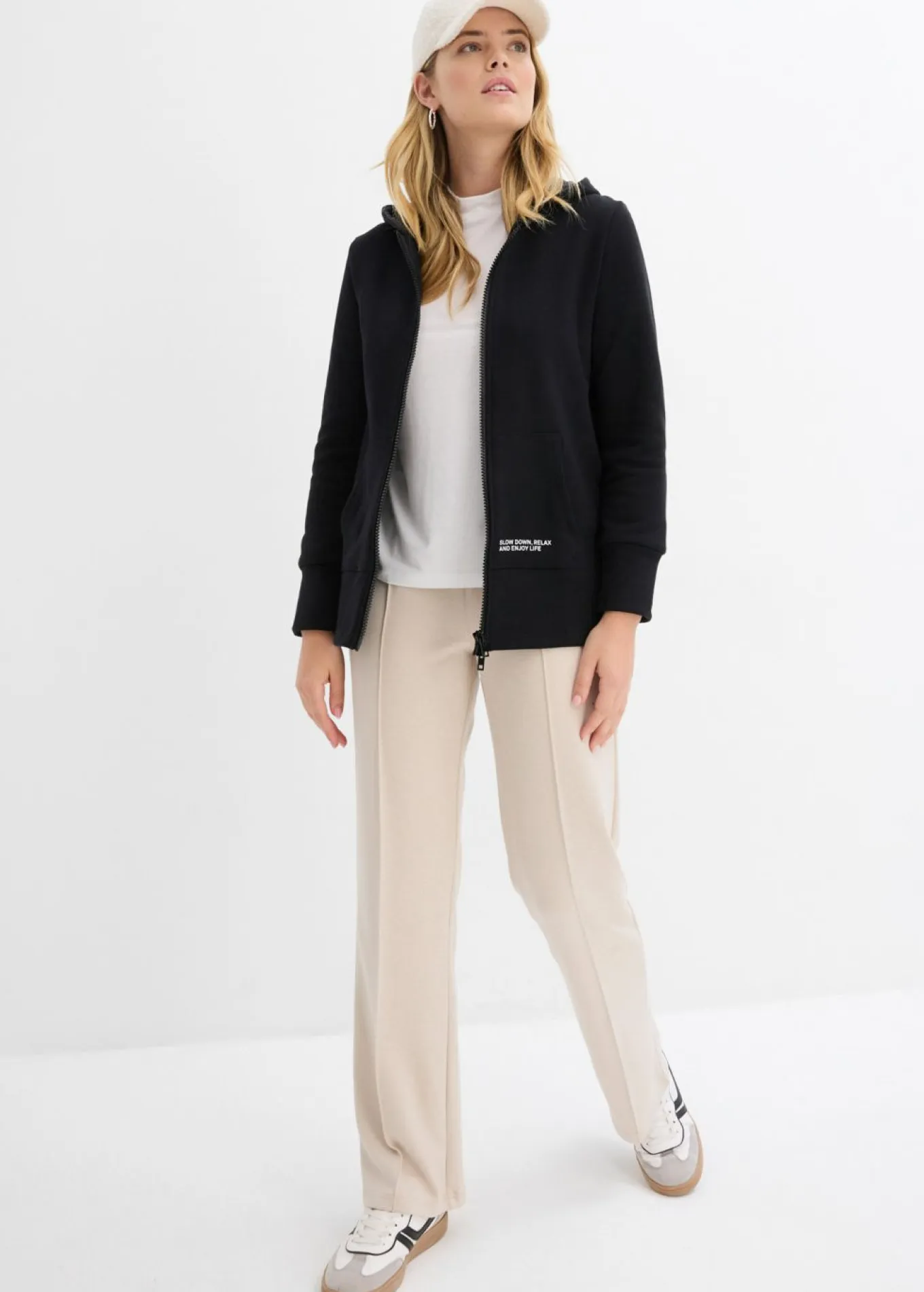 Chaqueta de chándal de suave mezcla de algodón