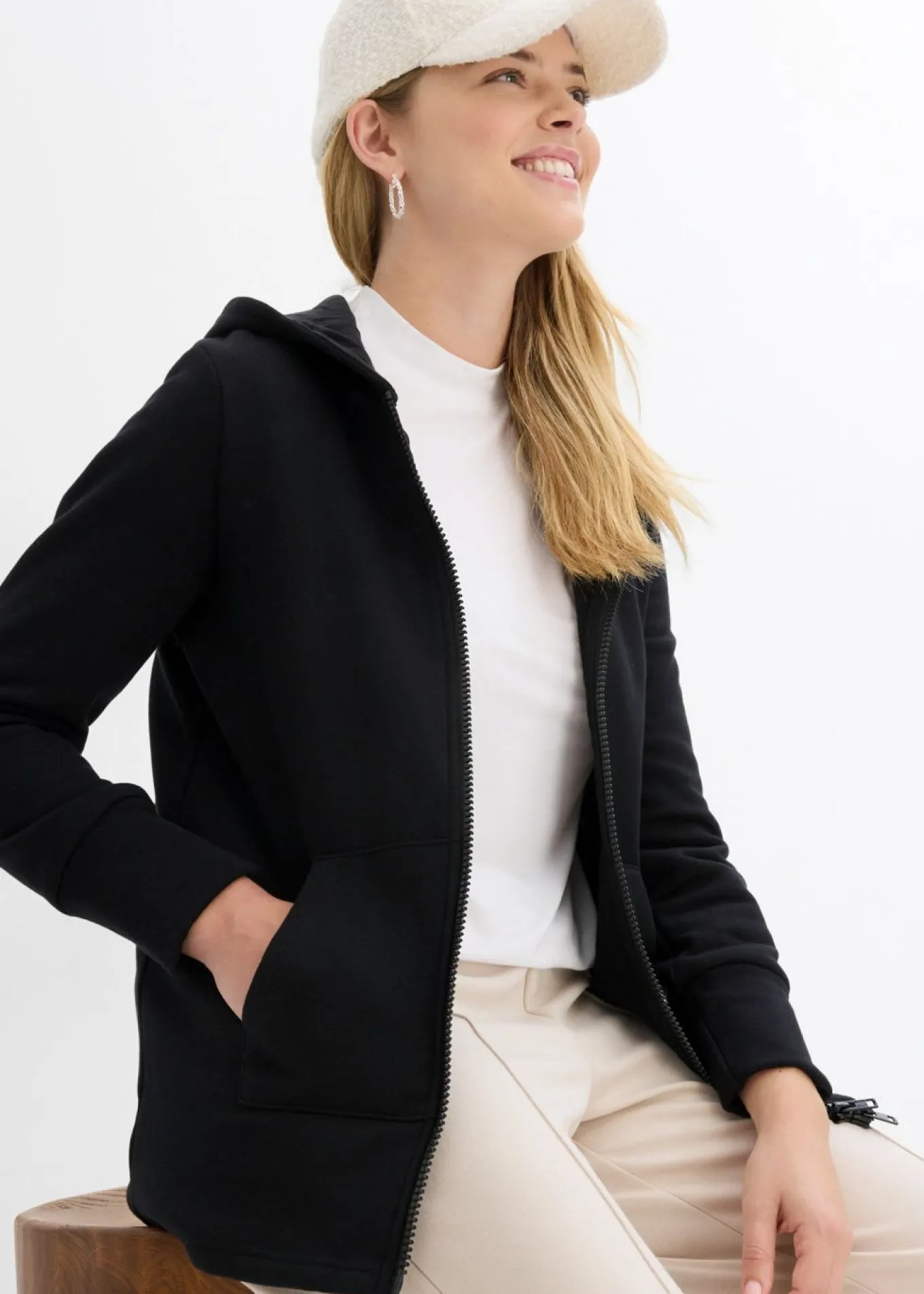 Chaqueta de chándal de suave mezcla de algodón