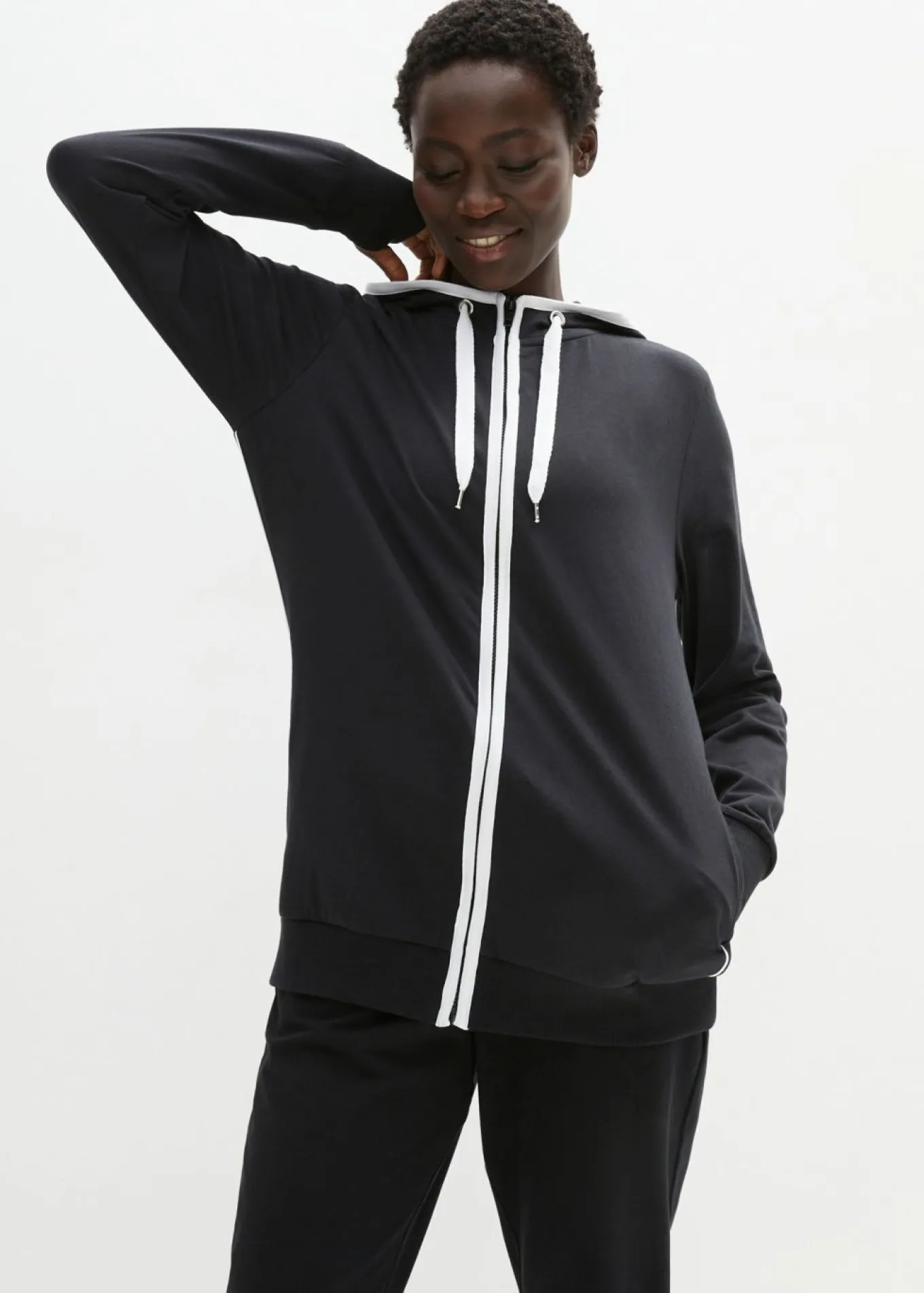 Chaqueta de chándal elástica con algodón