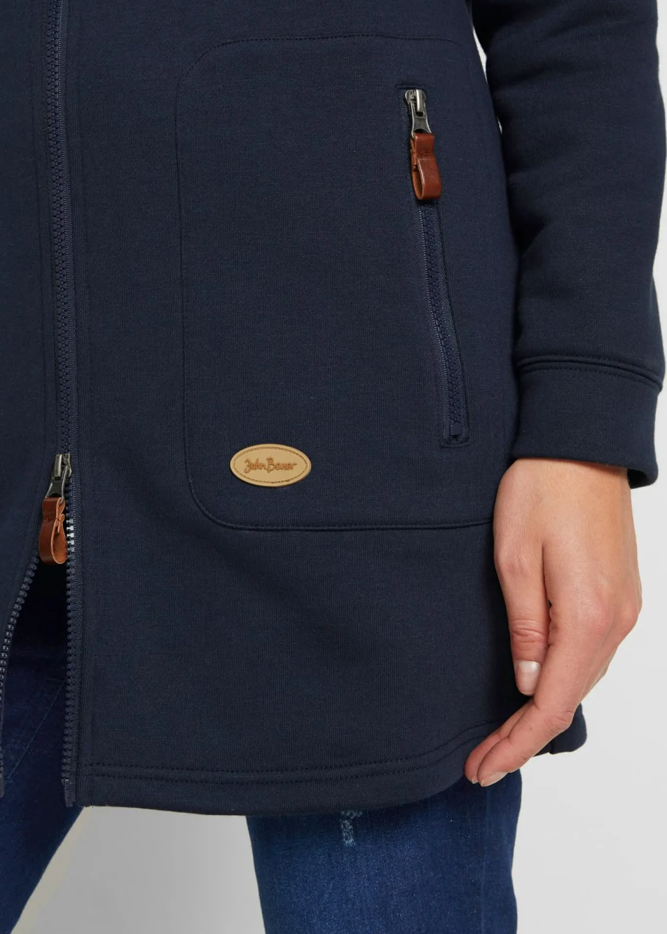 Chaqueta de chándal larga con capucha