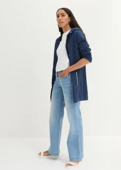 Chaqueta de chándal larga con bolsillos con cremallera