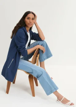 Chaqueta de chándal larga con bolsillos con cremallera