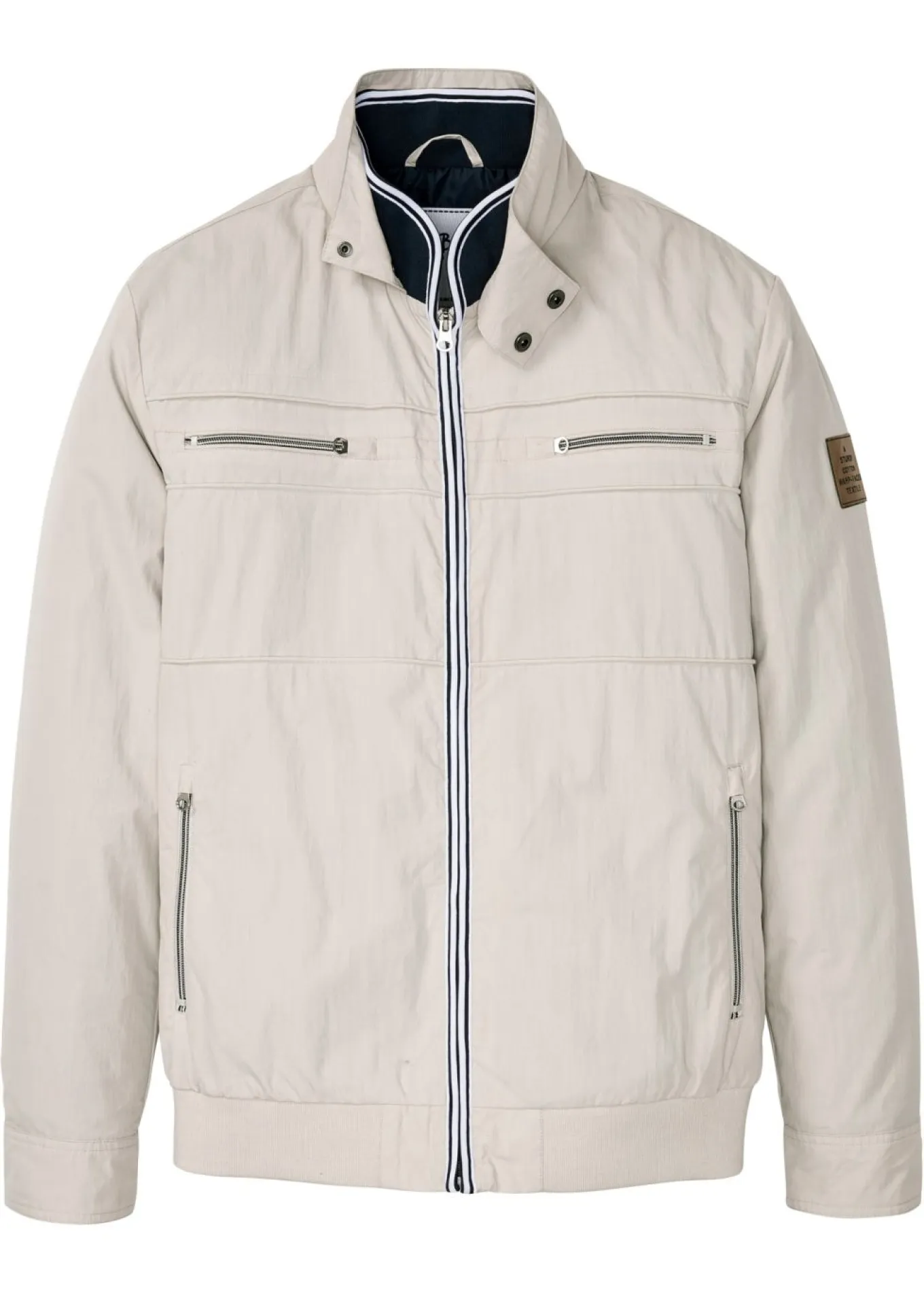 Chaqueta de entretiempo con forma de cazadora y cuello alto