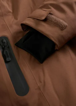 Chaqueta de esquí con protector antinieve