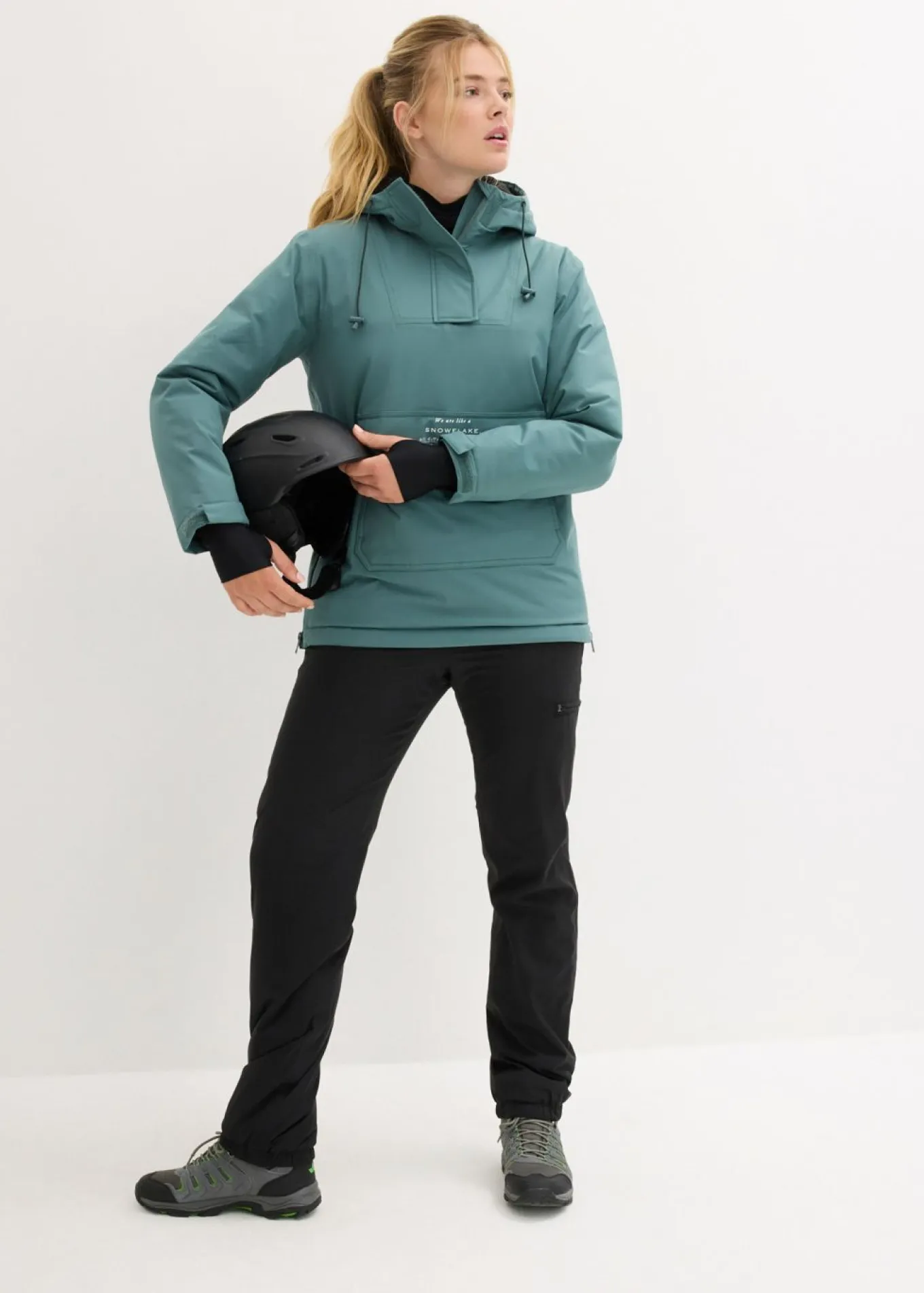 Chaqueta de esquí impermeable funcional con forro polar