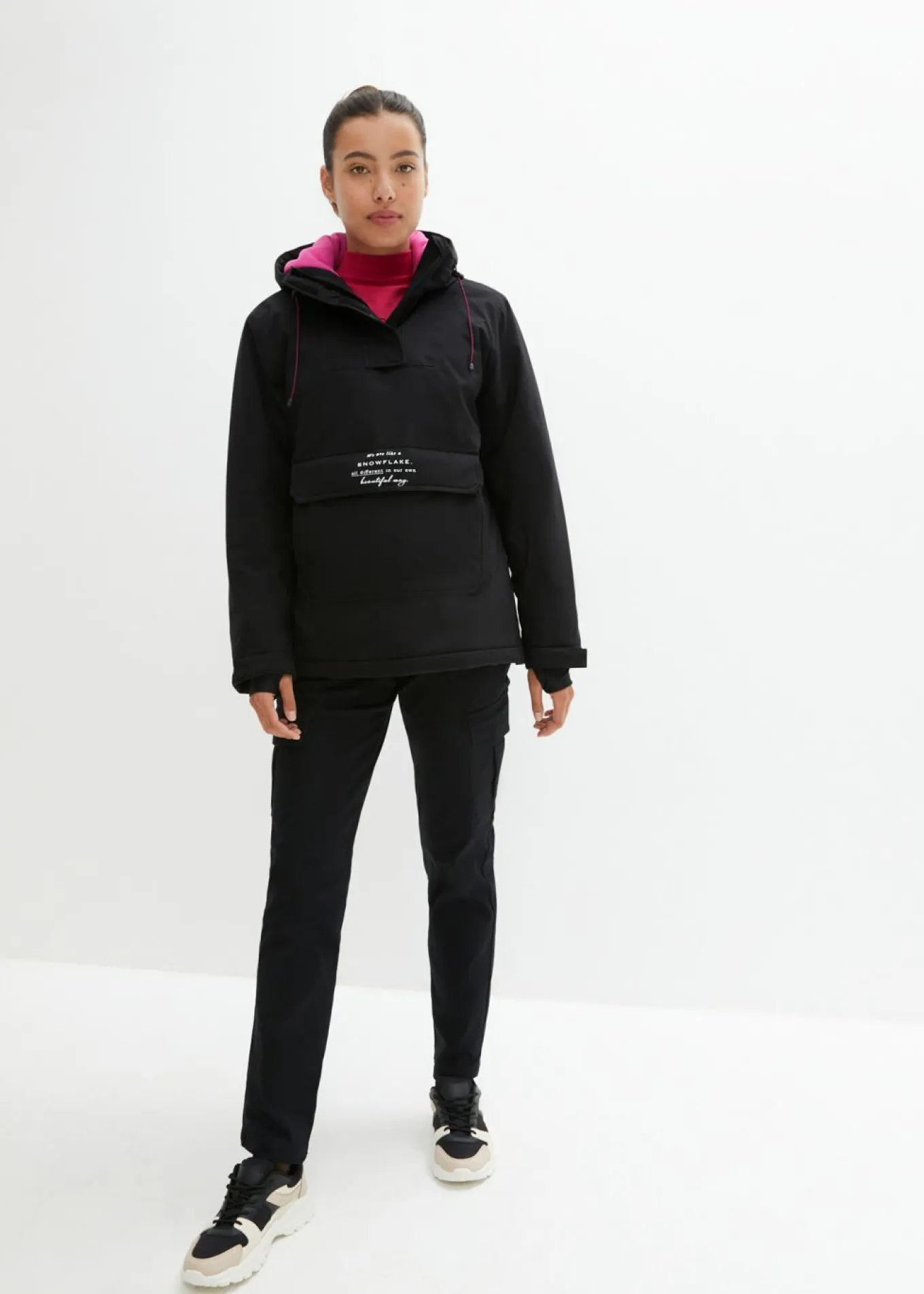 Chaqueta de esquí impermeable funcional con forro polar