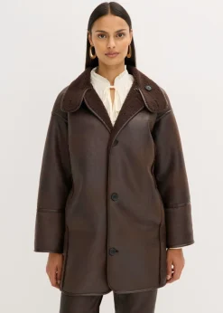 Chaqueta de imitación de piel de cordero