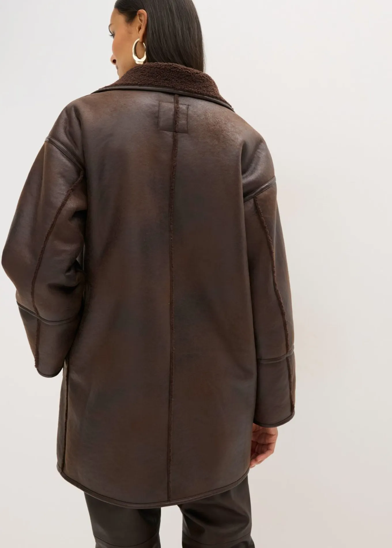 Chaqueta de imitación de piel de cordero
