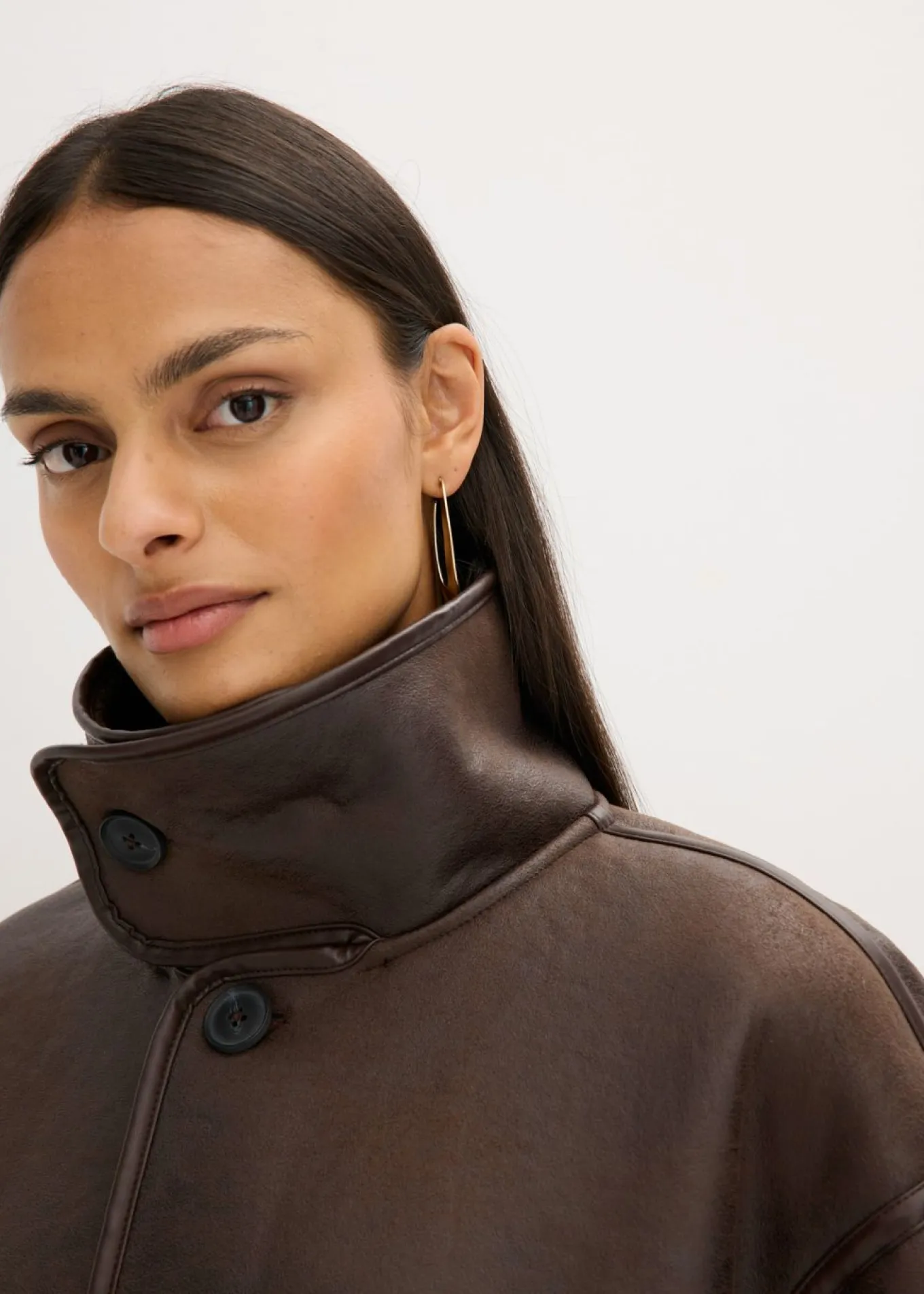 Chaqueta de imitación de piel de cordero