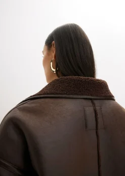 Chaqueta de imitación de piel de cordero