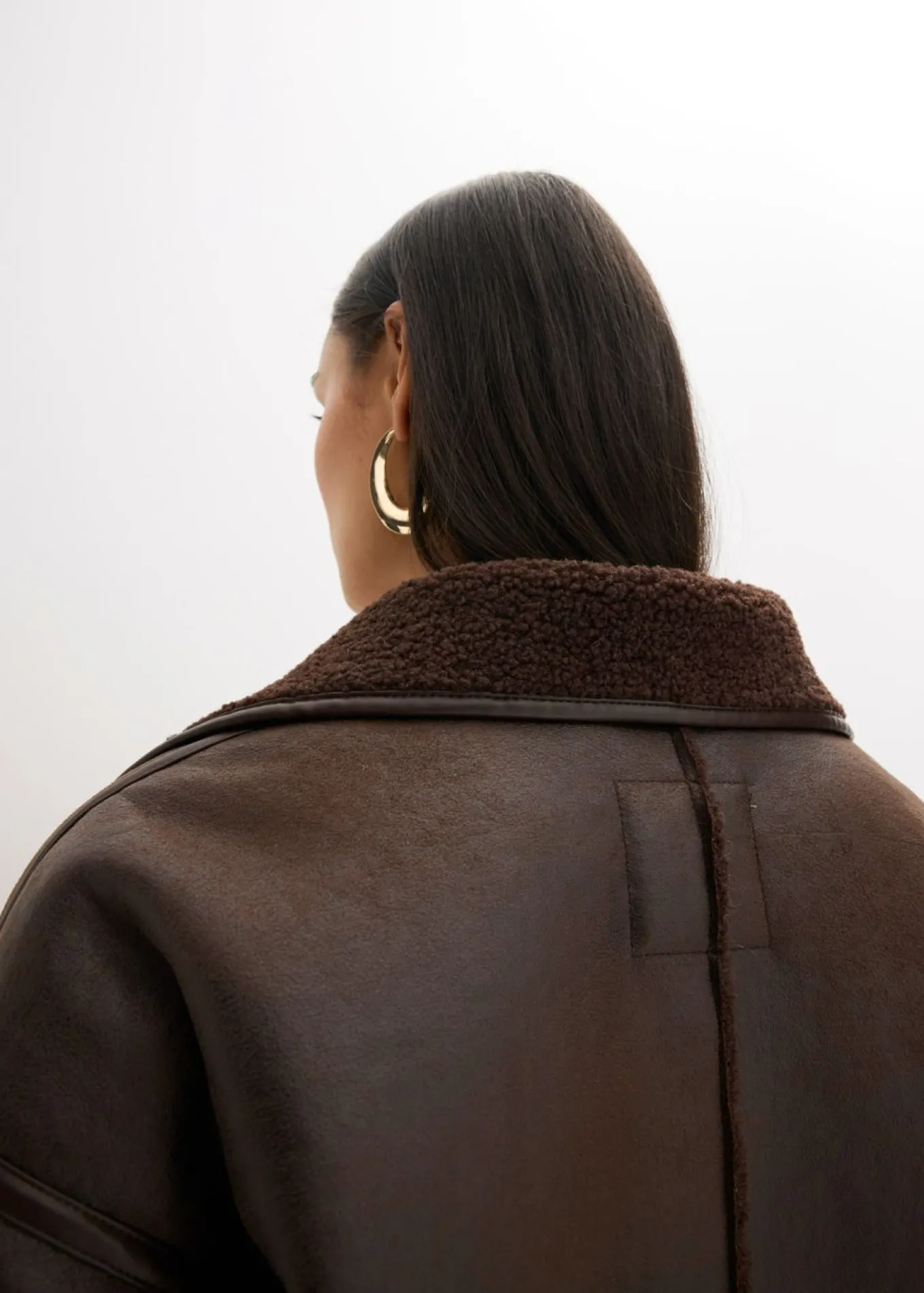 Chaqueta de imitación de piel de cordero