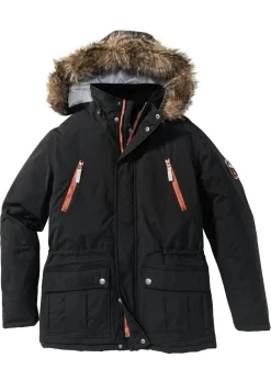 Chaqueta de invierno con capucha desmontable y material repelente al agua