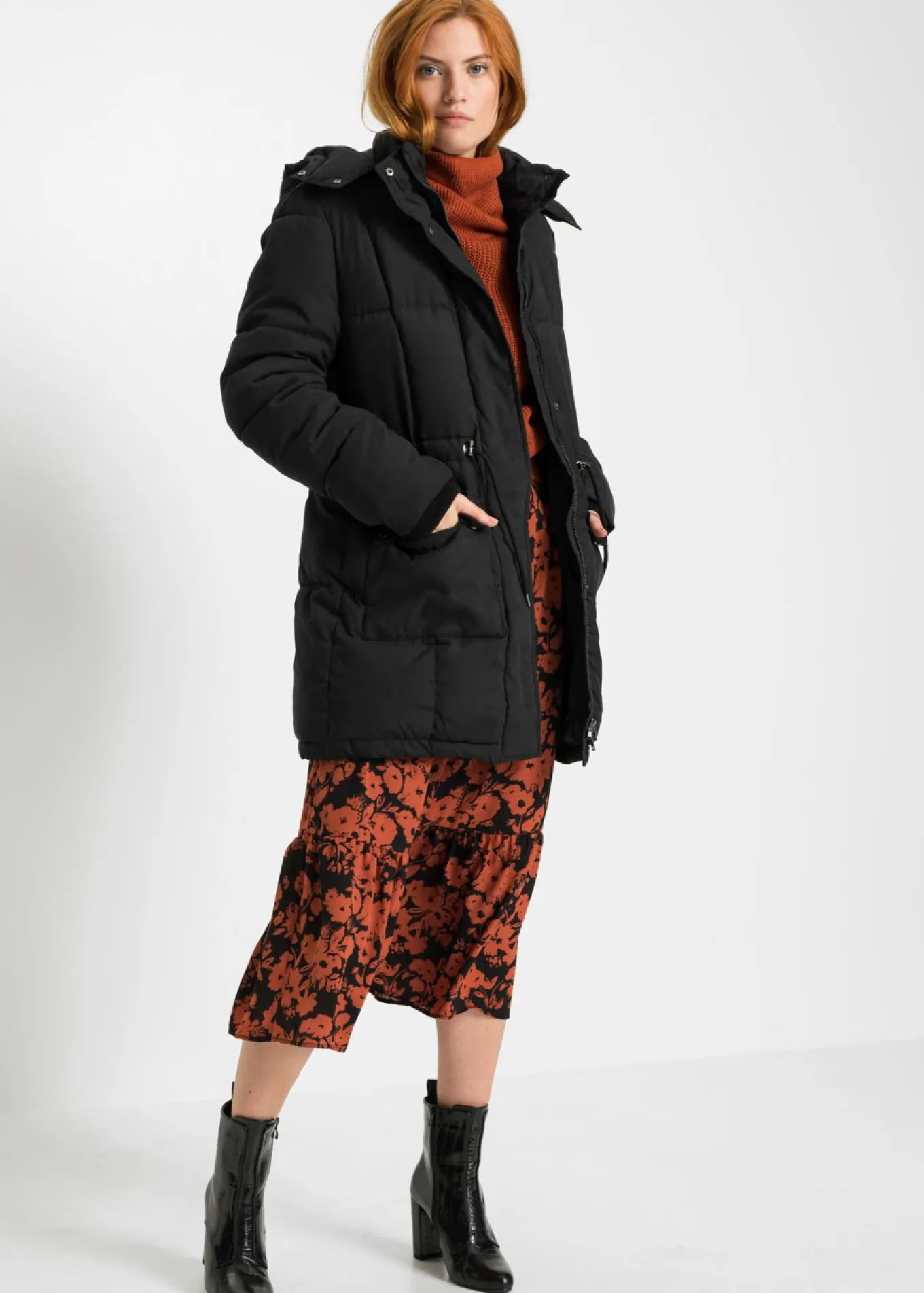 Chaqueta de invierno con cintura ajustable