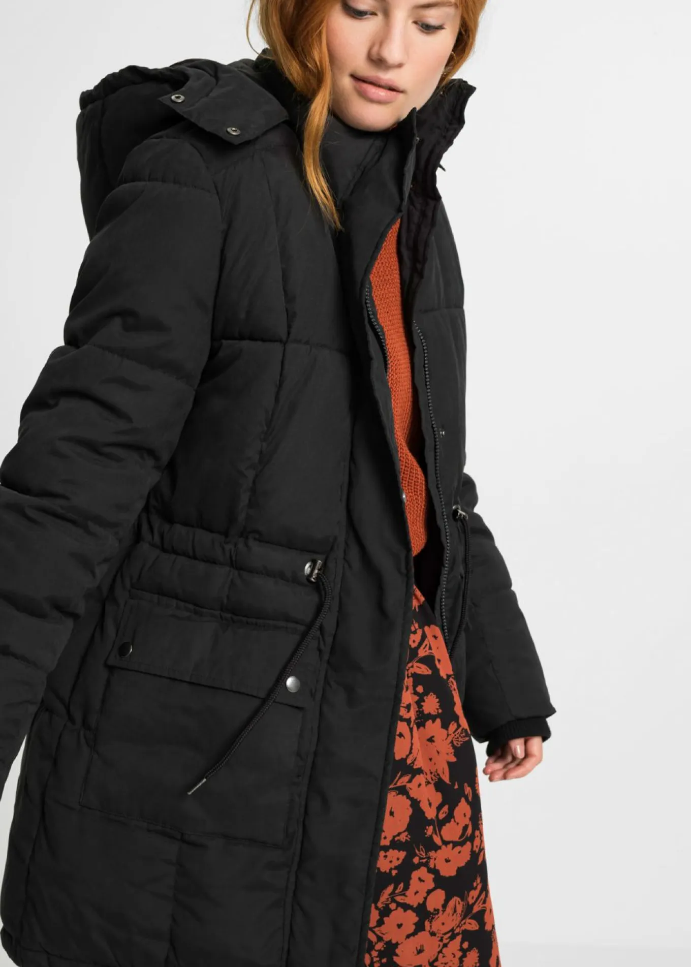 Chaqueta de invierno con cintura ajustable