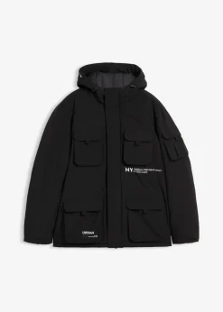 Chaqueta de invierno con capucha y muchos bolsillos prácticos