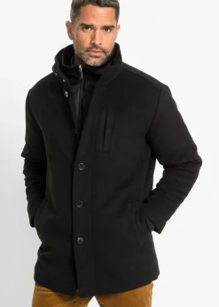 Chaqueta de invierno con cortavientos en aspecto de lana
