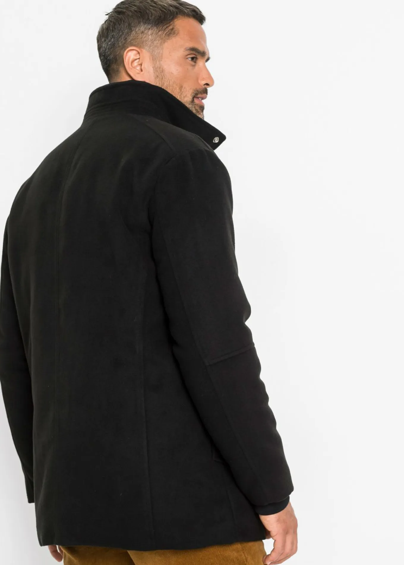 Chaqueta de invierno con cortavientos en aspecto de lana
