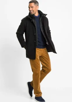 Chaqueta de invierno con cortavientos en aspecto de lana