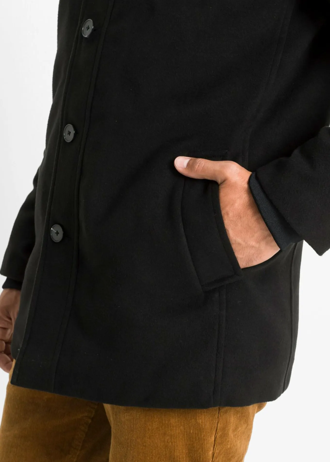 Chaqueta de invierno con cortavientos en aspecto de lana
