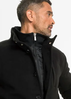 Chaqueta de invierno con cortavientos en aspecto de lana