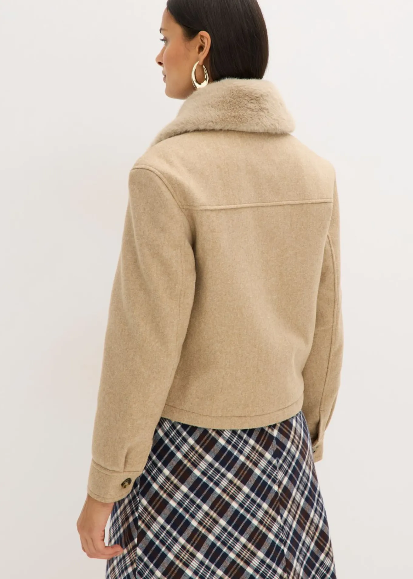 Chaqueta de invierno con aspecto de lana