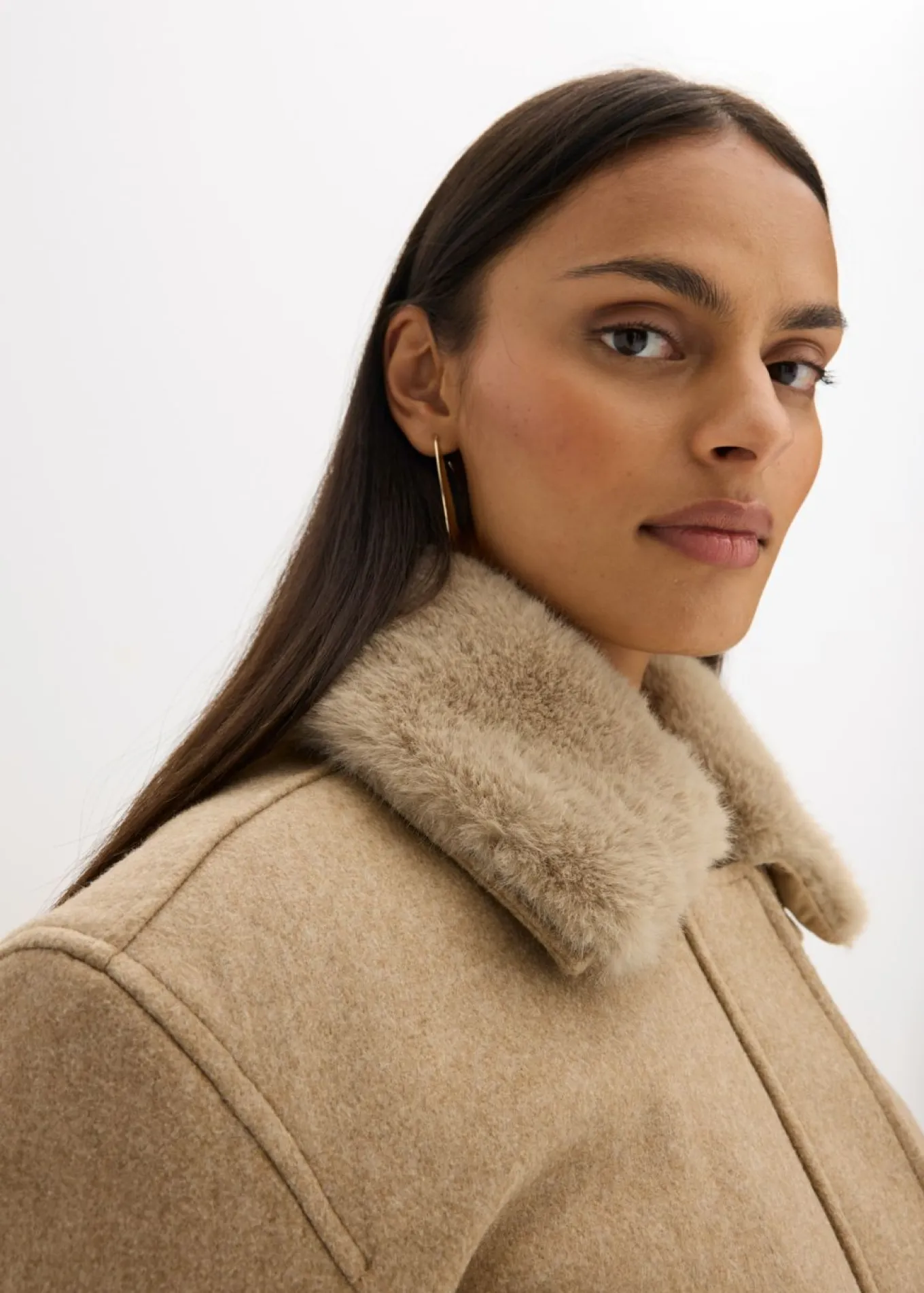 Chaqueta de invierno con aspecto de lana