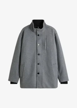 Chaqueta de invierno con cortavientos en aspecto de lana