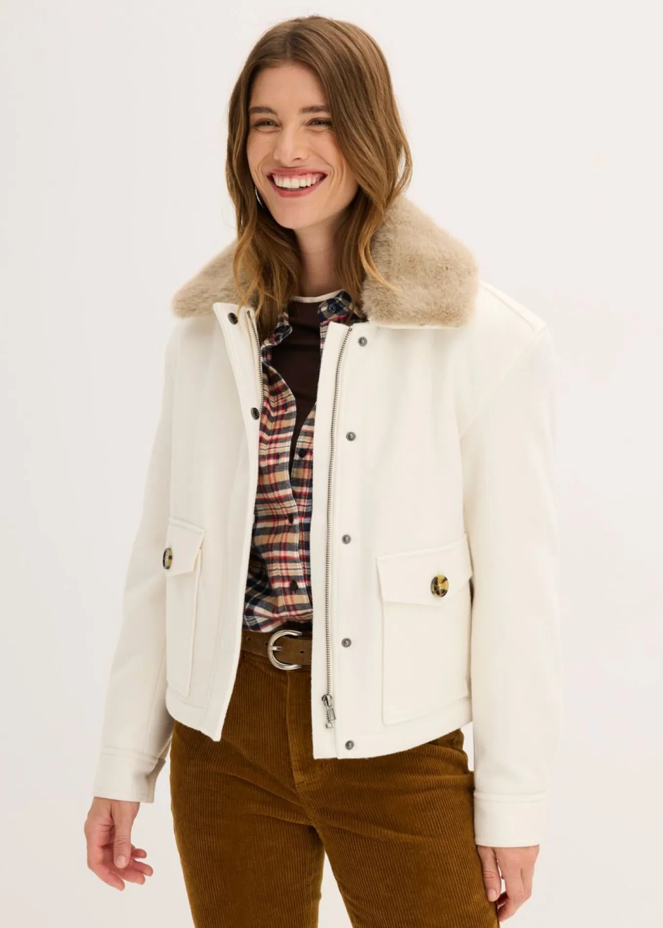 Chaqueta de invierno con aspecto de lana