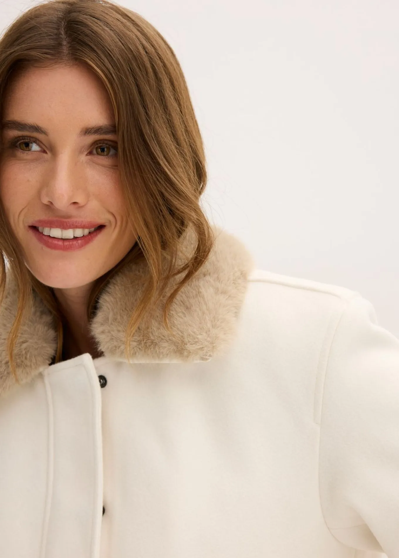 Chaqueta de invierno con aspecto de lana