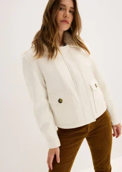 Chaqueta de invierno con aspecto de lana
