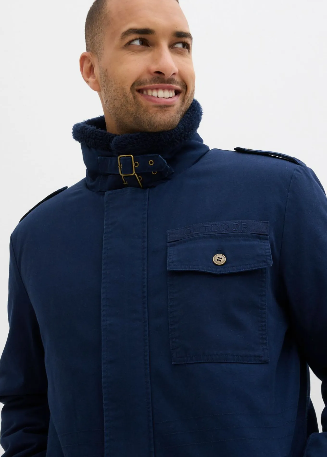 Chaqueta de invierno de algodón puro con forro polar