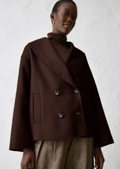 Chaqueta de mezcla de lana suave