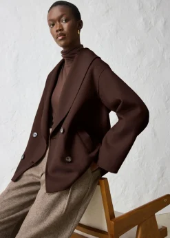 Chaqueta de mezcla de lana suave